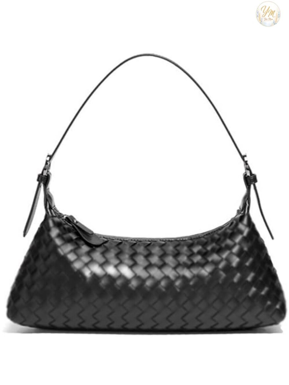 Woven Faux Leather Hobo Crossbody Bag with Adjustable Strap